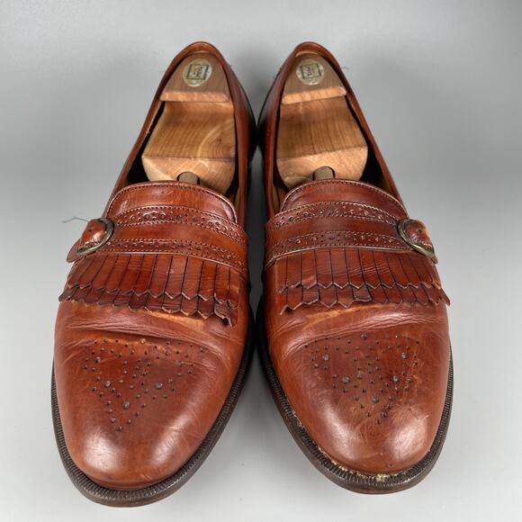 Johnston & Murphy Men\'s Size 11 M Brown Leather Slip On Kilt Loafers Casual USA main image 6